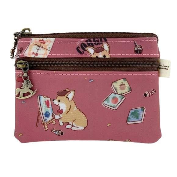 Waterproof Corgi Coin Purse Keychain Pouch Holder - Picture 1 of 7